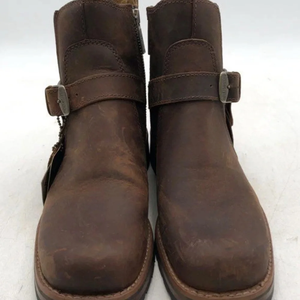 Harley-Davidson Brown Leather Harness Boots